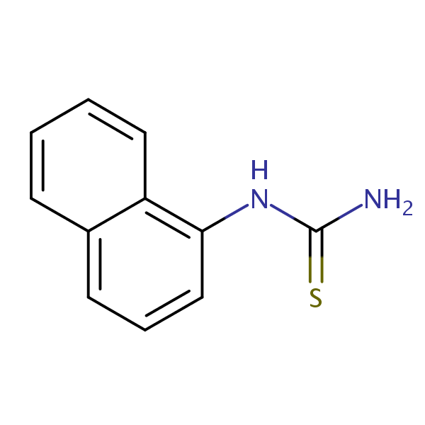 1-(1-Naphthyl)-2-thiourea structural formula