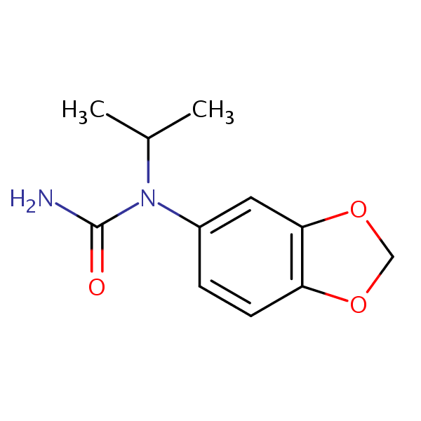 1-(1,3-Benzodioxol-5-yl)-1-isopropylurea structural formula