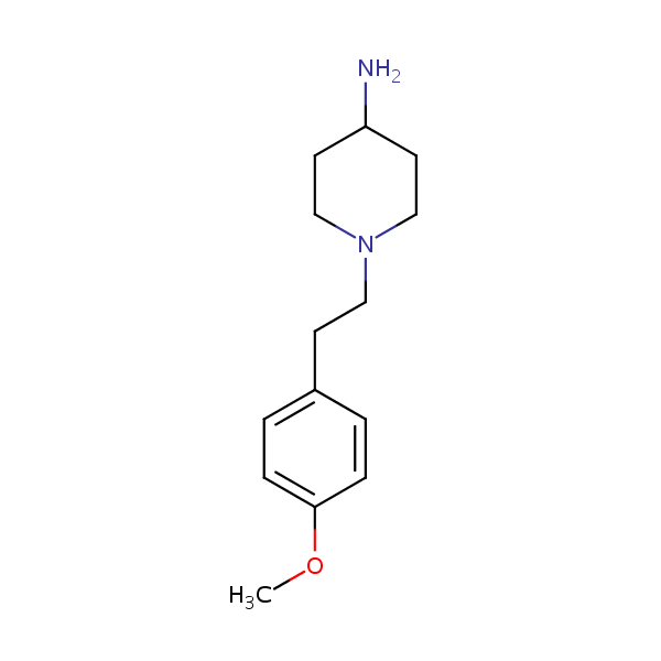 1-(2-(4-Methoxyphenyl)ethyl)piperidin-4-amine structural formula