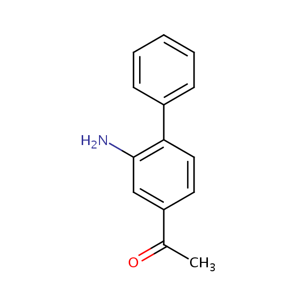 1-(2-Amino(1,1’-biphenyl)-4-yl)ethan-1-one structural formula