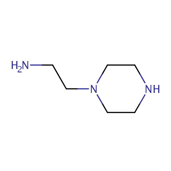 1-(2-Aminoethyl)piperazine structural formula