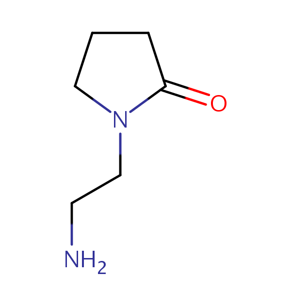 1-(2-Aminoethyl)pyrrolidin-2-one structural formula