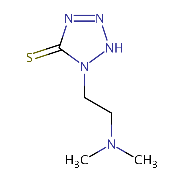 1-(2-(Dimethylamino)ethyl)-1,2-dihydro-5H-tetrazole-5-thione structural formula