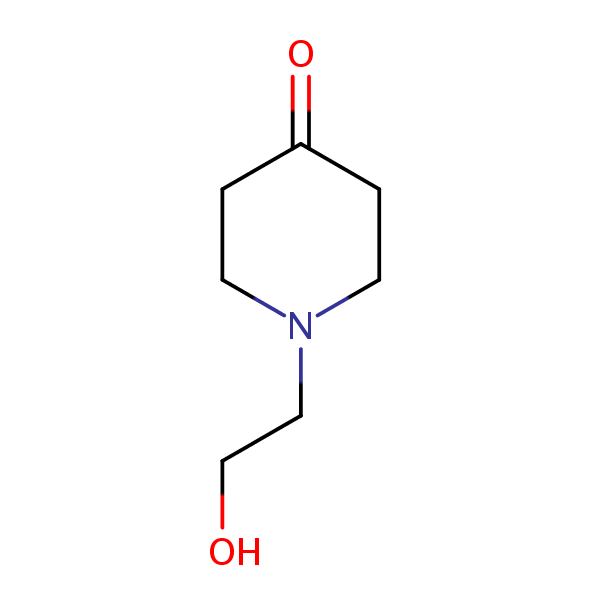 1-(2-Hydroxyethyl)-4-piperidone structural formula