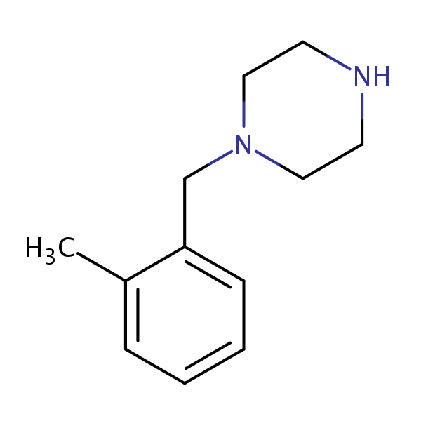 1-(2-Methylbenzyl)piperazine structural formula