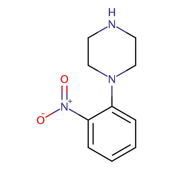 1-(2-Nitrophenyl)piperazine structural formula