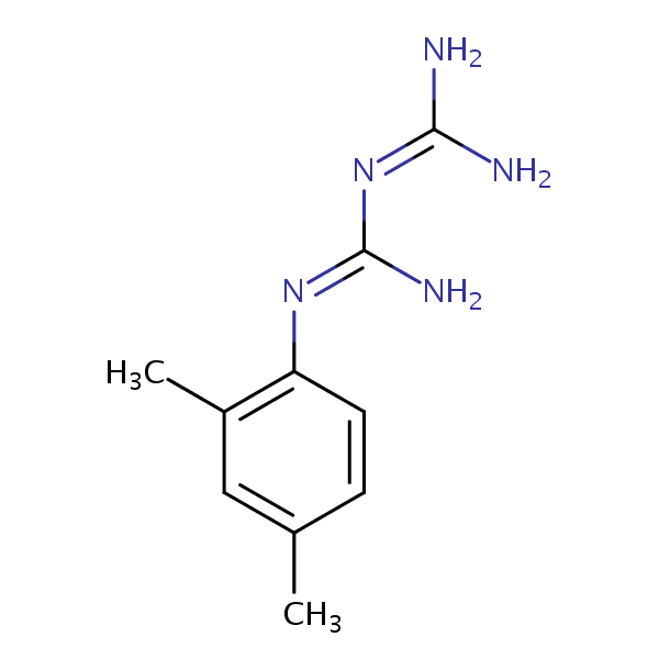 1-(2,4-Xylyl)biguanide structural formula