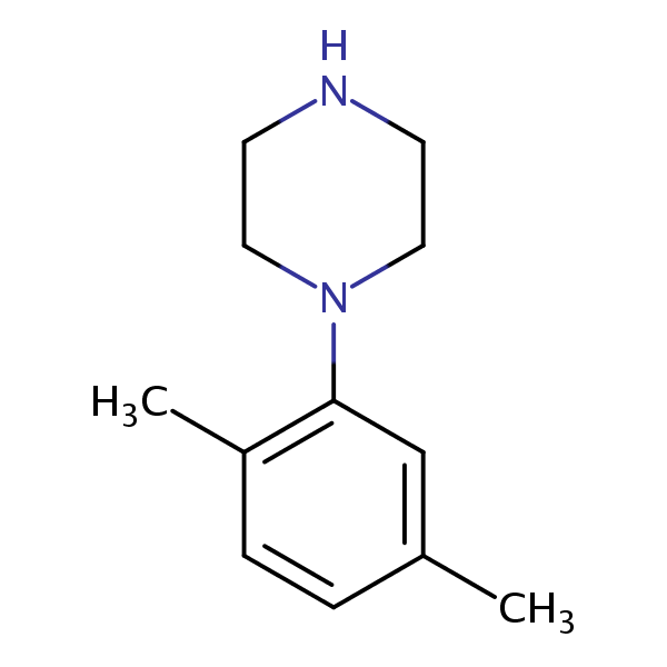 1-(2,5-Xylyl)piperazine structural formula