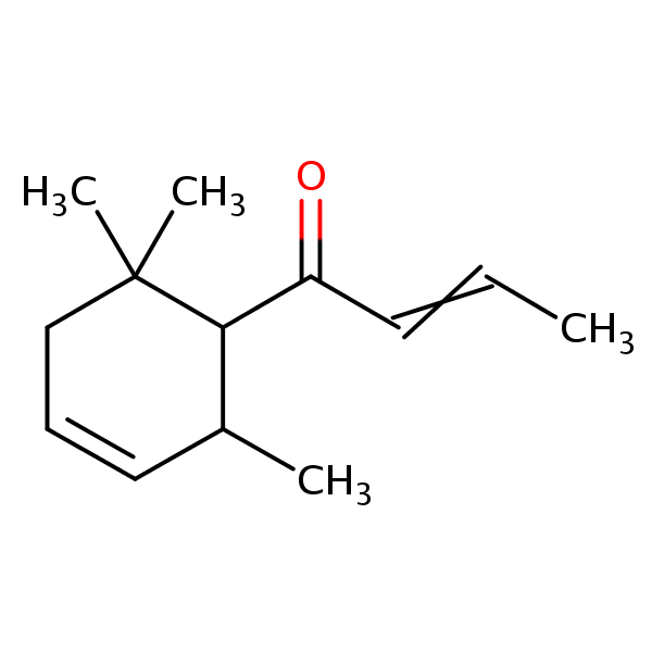 1-(2,6,6-Trimethyl-3-cyclohexen-1-yl)-2-buten-1-one structural formula