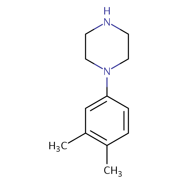 1-(3,4-Xylyl)piperazine structural formula