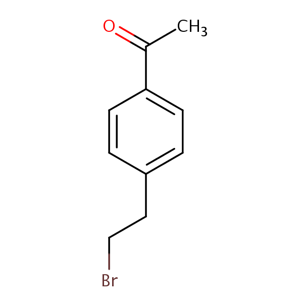 1-(4-(2-Bromoethyl)phenyl)ethan-1-one structural formula