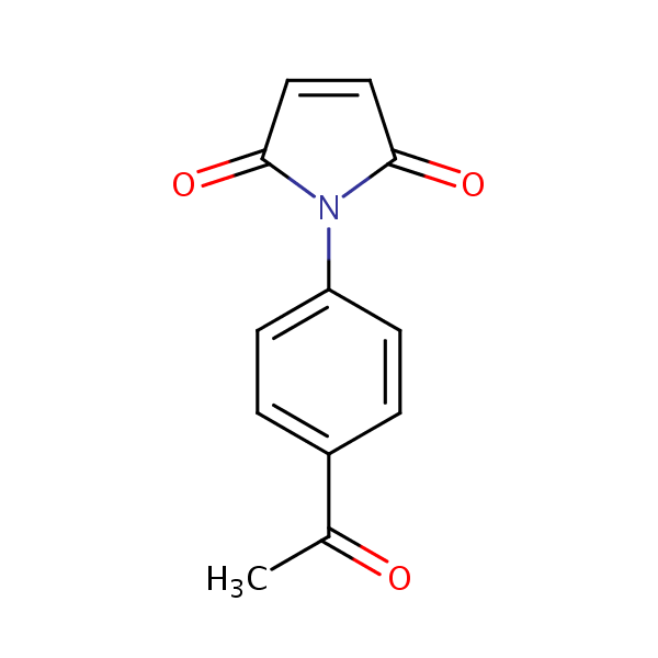 1-(4-Acetylphenyl)-1H-pyrrole-2,5-dione structural formula