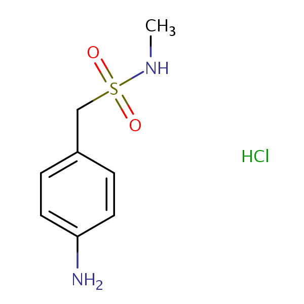1-(4-Aminophenyl)-N-methylmethanesulfonamide--hydrogen chloride (1/1) structural formula