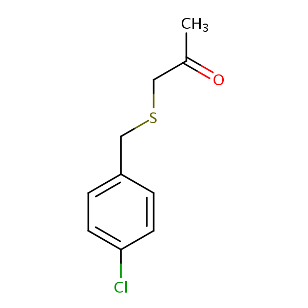 1-(4-Chlorobenzylthio)acetone structural formula