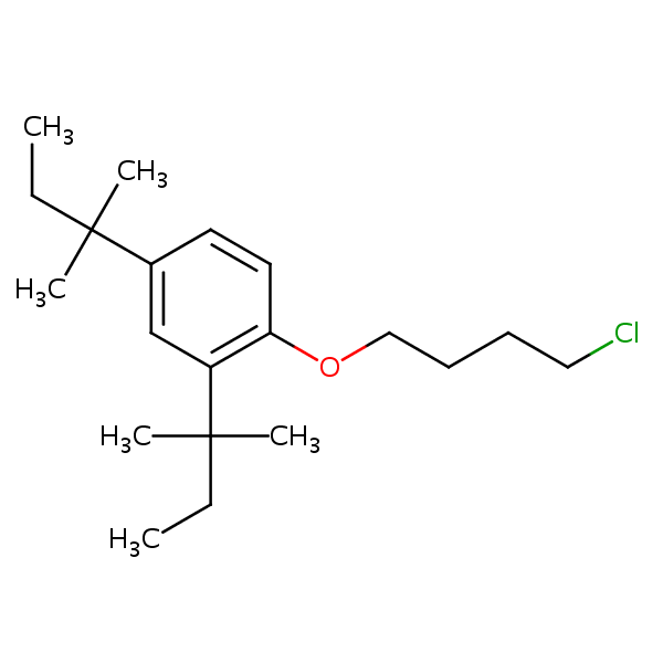 1-(4-Chlorobutoxy)-2,4-bis(1,1-dimethylpropyl)benzene structural formula