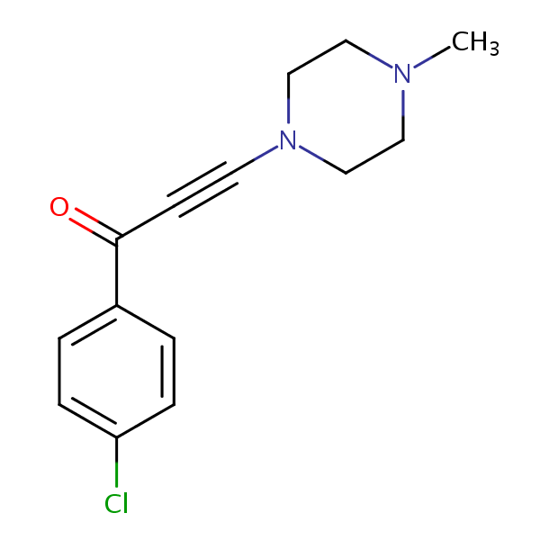 1-(4-Chlorophenyl)-3-(4-methyl-1-piperazinyl)-2-propyn-1-one structural formula