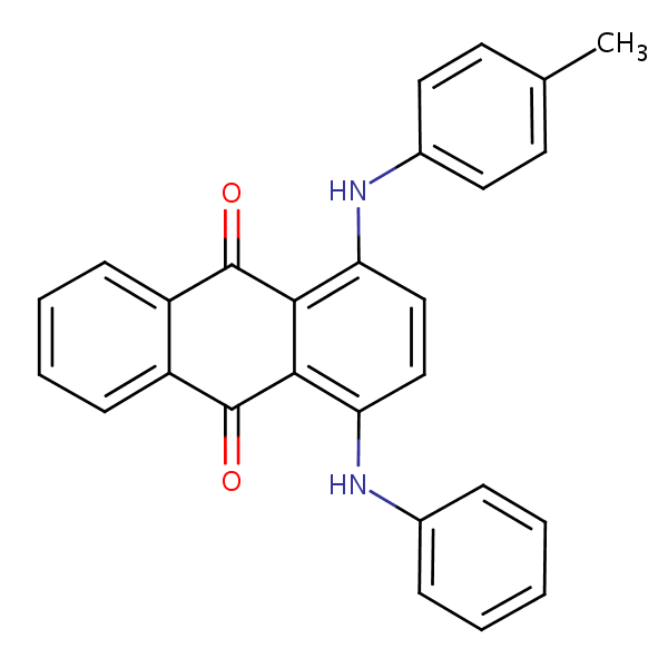 1-((4-Methylphenyl)amino)-4-(phenylamino)anthraquinone structural formula