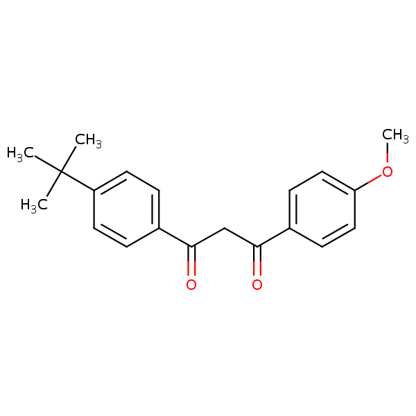 1-(4-tert-Butylphenyl)-3-(4-methoxyphenyl)propane-1,3-dione structural formula