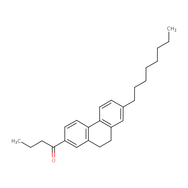 1-(9,10-Dihydro-7-octyl-2-phenanthryl)butan-1-one structural formula