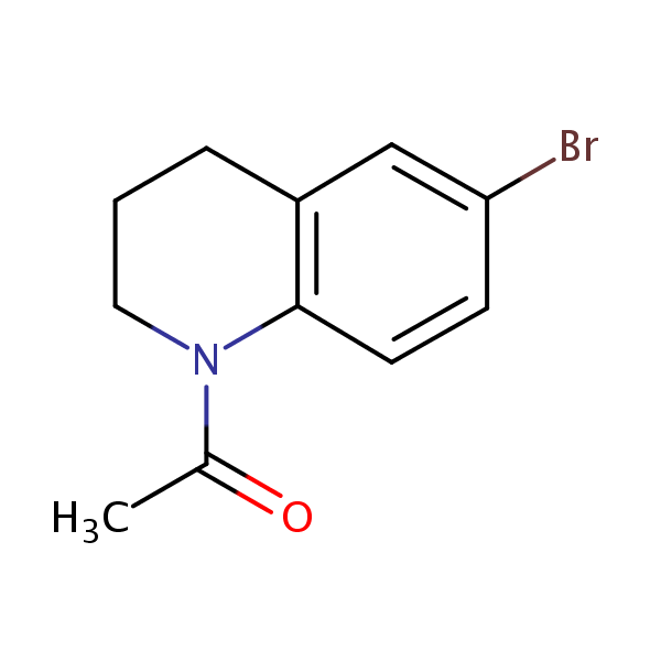 1-Acetyl-6-bromo-1,2,3,4-tetrahydroquinoline structural formula