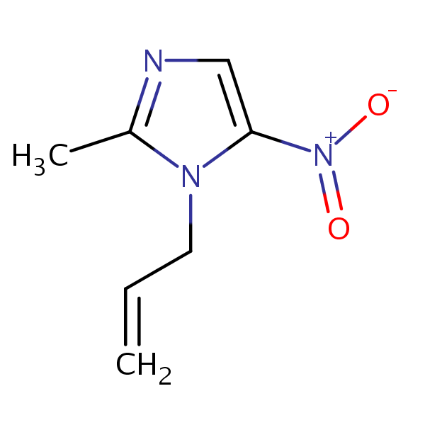 1-Allyl-2-methyl-5-nitro-1H-imidazole structural formula