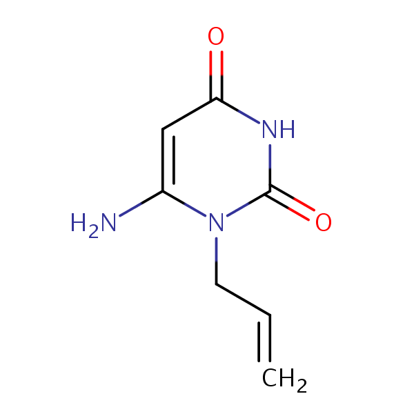 1-Allyl-6-aminouracil structural formula
