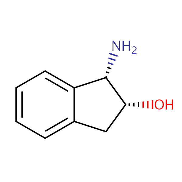 1-Amino-2-indanol, cis-(-)- structural formula