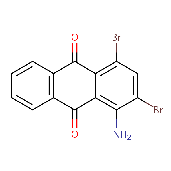 1-Amino-2,4-dibromoanthraquinone structural formula