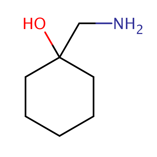 1-(Aminomethyl)cyclohexan-1-ol structural formula