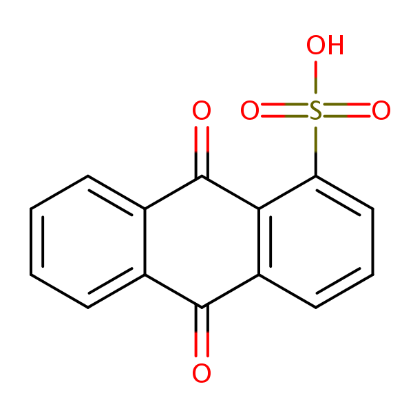 1-Anthracenesulfonic acid, 9,10-dihydro-9,10-dioxo- structural formula