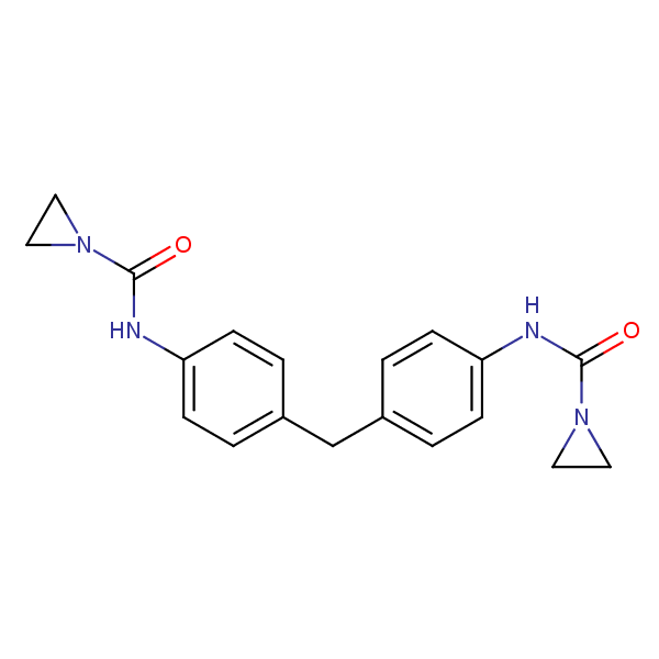1-Aziridinecarboxamide, N,N’-(methylenedi-4,1-phenylene)bis- structural formula