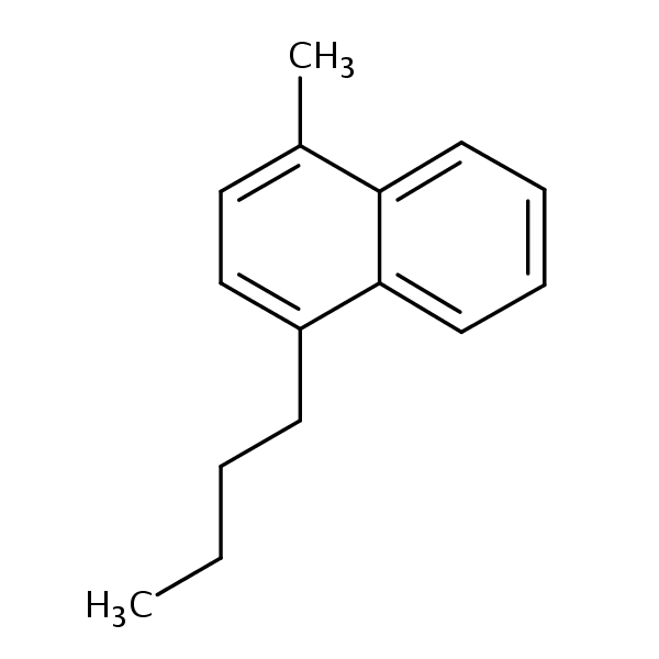 1-Butyl-4-methylnaphthalene structural formula