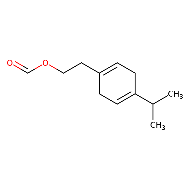1,?-Cyclohexadiene-1-ethanol, 4-(1-methylethyl)-, formate structural formula