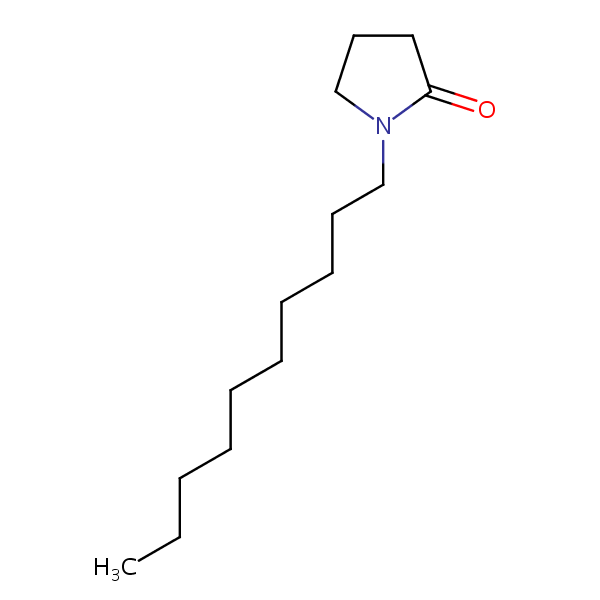 1-Decylpyrrolidin-2-one structural formula