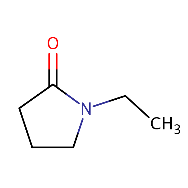 1-Ethyl-2-pyrrolidinone structural formula