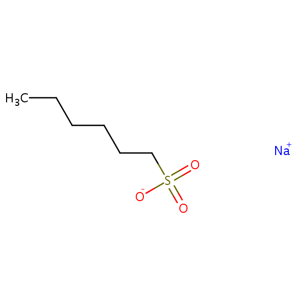 1-Hexanesulfonic acid, sodium salt structural formula