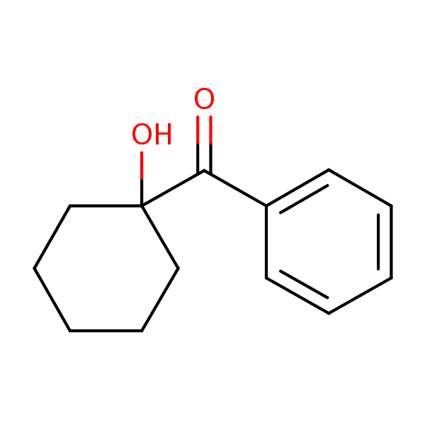(1-Hydroxycyclohexyl)(phenyl)methanone structural formula