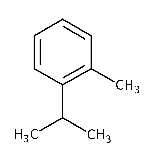 1-Methyl-2-(propan-2-yl)benzene structural formula
