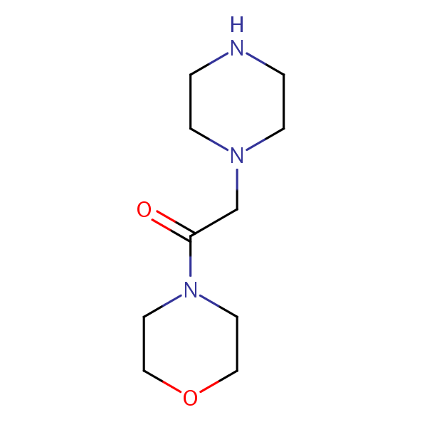 1-(Morpholinocarbonylmethyl)piperazine structural formula