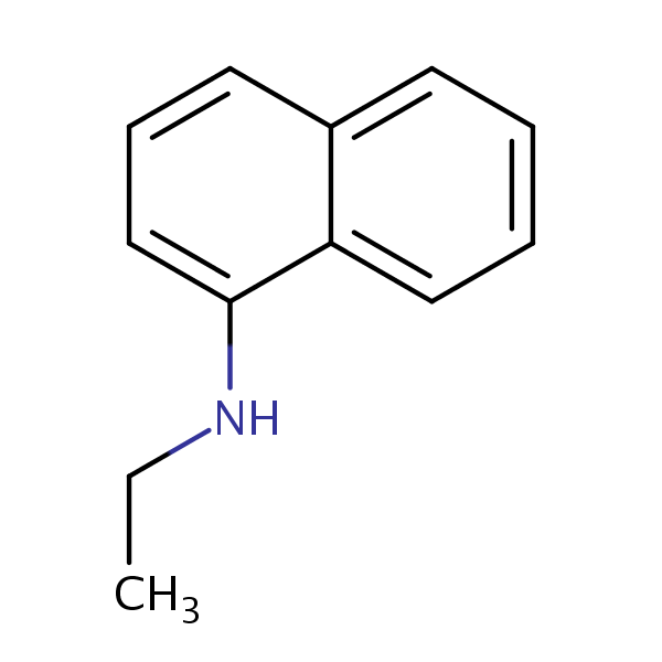 1-Naphthalenamine, N-ethyl- structural formula