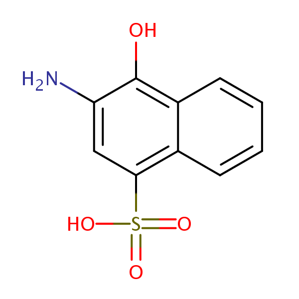 1-Naphthalenesulfonic acid, 3-amino-4-hydroxy- structural formula