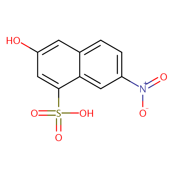 1-Naphthalenesulfonic acid, 3-hydroxy-7-nitro- structural formula