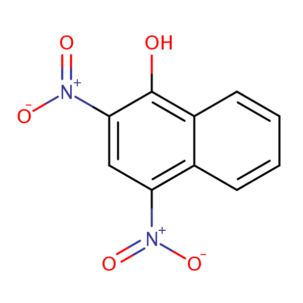 1-Naphthalenol, 2,4-dinitro- structural formula