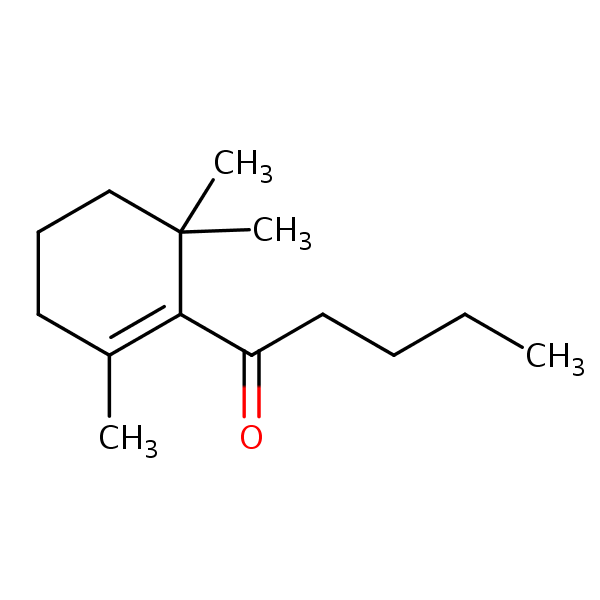 1-Pentanone, 1-(2,6,6-trimethyl-1-cyclohexen-1-yl)- structural formula