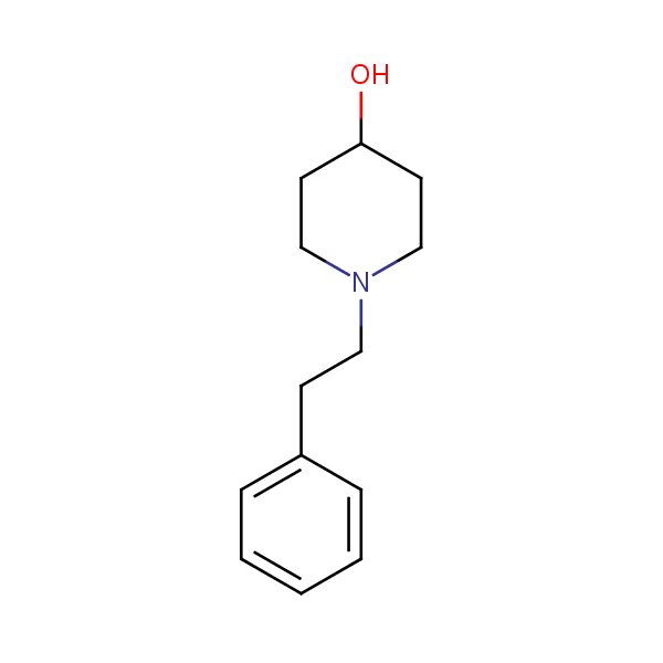 1-Phenethylpiperidin-4-ol structural formula