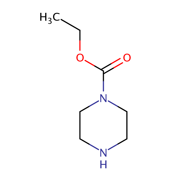 1-Piperazinecarboxylic acid, ethyl ester structural formula