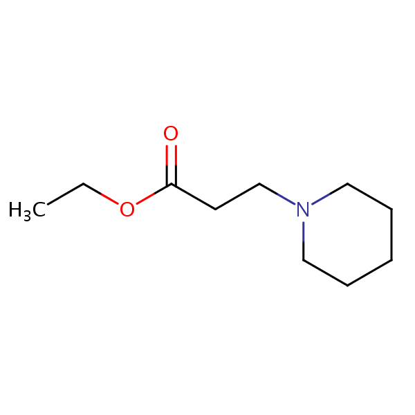 1-Piperidinepropanoic acid, ethyl ester structural formula