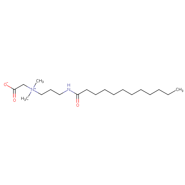 1-Propanaminium, N-(carboxymethyl)-N,N-dimethyl-3-[(1-oxododecyl)amino]-, inner salt structural formula