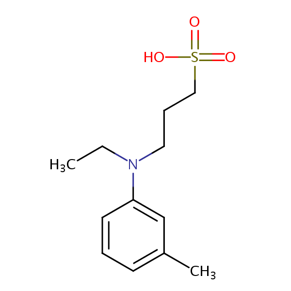 1-Propanesulfonic acid, 3-[ethyl(3-methylphenyl)amino]- structural formula