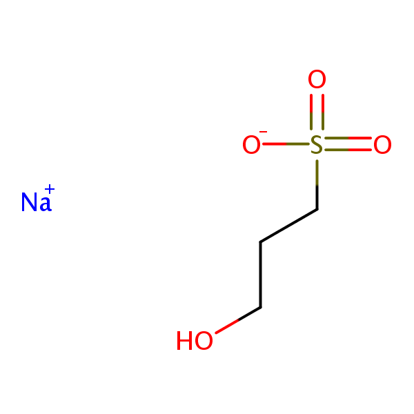 1-Propanesulfonic acid, 3-hydroxy-, monosodium salt structural formula